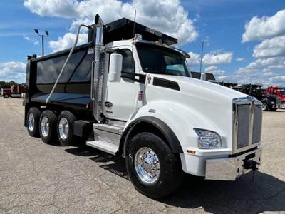 Kenworth T880 Tri Axle Dump Truck - Cummins 500HP, 6 Speed Allison Rds Automatic, 16' Dump