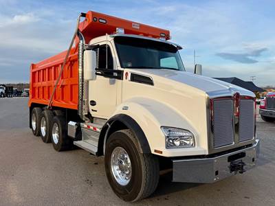 Kenworth T880 Tri Axle Dump Truck - Paccar 510HP, 6 Speed Allison Rds Automatic, 17' Dump