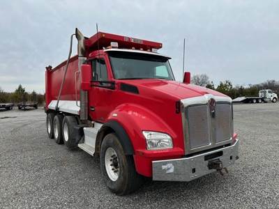 Kenworth T880 Tri Axle Dump Truck - Cummins 475HP, 6 Speed Allison Rds Automatic, 16' Dump