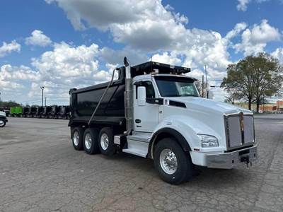 Kenworth T880 Tri Axle Dump Truck - Cummins 500HP, 6 Speed Allison Rds Automatic, 16' Dump