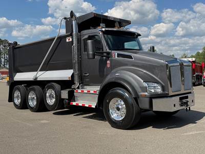 Kenworth T880 Tri Axle Dump Truck - Cummins 500HP, 6 Speed Allison Rds Automatic, 16' Dump