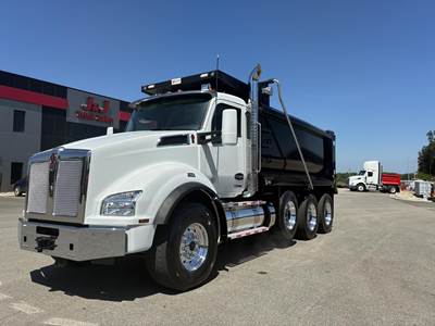 Kenworth T880 Tri Axle Dump Truck - Paccar 510HP, 6 Speed Allison Rds Automatic, 16' Dump