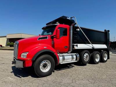 Kenworth T880 Tri Axle Dump Truck - Cummins 500HP, 6 Speed Allison Rds Automatic, 16' Dump