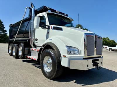 Kenworth T880 Tri Axle Dump Truck - Paccar 510HP, 6 Speed Allison Rds Automatic, 16' Dump