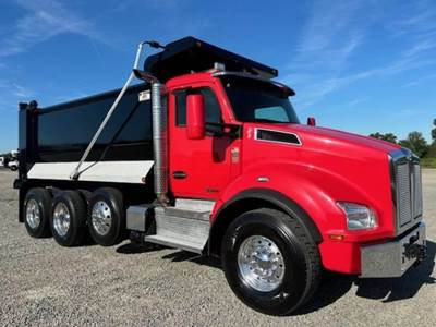 Kenworth T880 Tri Axle Dump Truck - Cummins 500HP, 6 Speed Allison Rds Automatic, 16' Dump