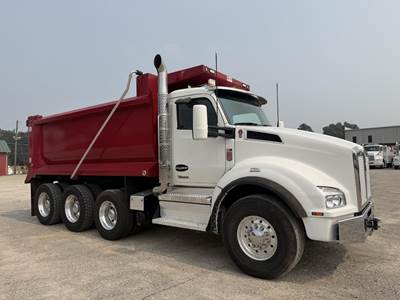 Kenworth T880 Tri Axle Dump Truck - Cummins 500HP, 6 Speed Allison Rds Automatic, 16' Dump