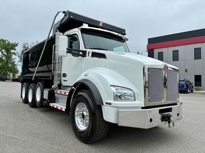 Kenworth T880 Tri Axle Dump Truck - Cummins 500HP, 18 Speed Endurant Automatic, 16' Dump