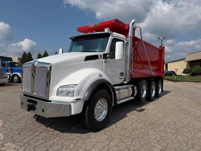 Kenworth T880 Tri Axle Dump Truck - Cummins 500HP, 6 Speed Allison Rds Automatic, 16' Dump