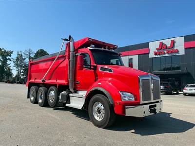 Kenworth T880 Tri Axle Dump Truck - Paccar 510HP, 6 Speed Allison Rds Automatic, 17.5' Dump