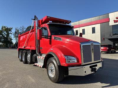 Kenworth T880 Tri Axle Dump Truck - Paccar 510HP, 6 Speed Allison Rds Automatic, 17.5' Dump