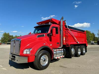 Kenworth T880 Tri Axle Dump Truck - Paccar 510HP, 6 Speed Allison Rds Automatic, 17.5' Dump
