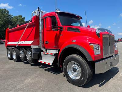 Kenworth T880S Quad Axle Dump Truck - Paccar 455HP, 6 Speed Allison Rds Automatic, 17' Dump