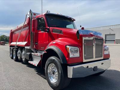 Kenworth T880S Quad Axle Dump Truck - Paccar 455HP, 6 Speed Allison Rds Automatic, 17' Dump