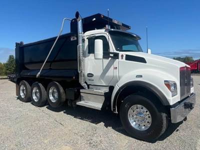 Kenworth T880S Tri Axle Dump Truck - Paccar 510HP, 6 Speed Allison Rds Automatic, 16' Dump