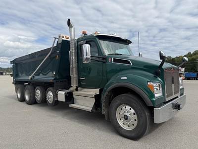 Kenworth T880S Quad Axle Dump Truck - Paccar 485HP, 18 Speed Automatic, 19' Dump