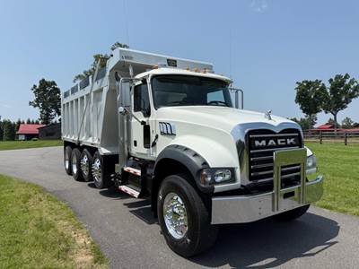 Mack Granite 104FR Quad Axle Dump Truck - MP8 455HP, 6 Speed Allison Rds Automatic, 17.5' Dump