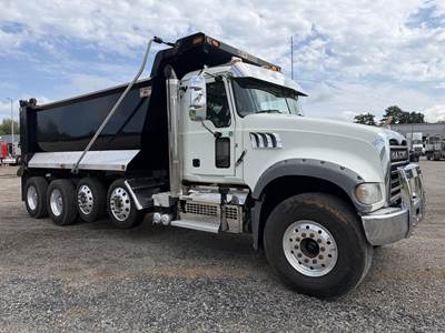 Mack Granite 104FR Quad Axle Dump Truck - MP8 445HP, Automatic, 18' Dump