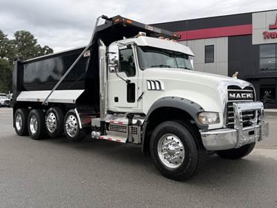 Mack Granite 104FR Quad Axle Dump Truck - MP8 445HP, Automatic, 18' Dump