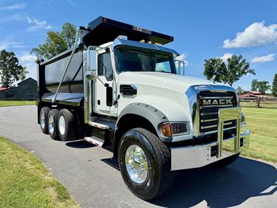 Mack Granite 64FR Tri Axle Dump Truck - MP8 455HP, 6 Speed Allison Rds Automatic, 16' Dump