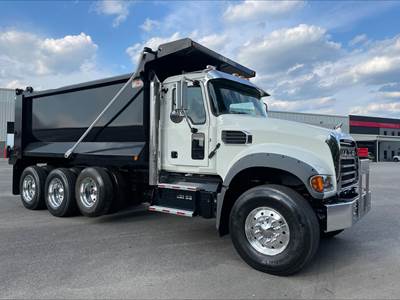 Mack Granite 64FR Tri Axle Dump Truck - MP8 455HP, 6 Speed Allison Rds Automatic, 16' Dump