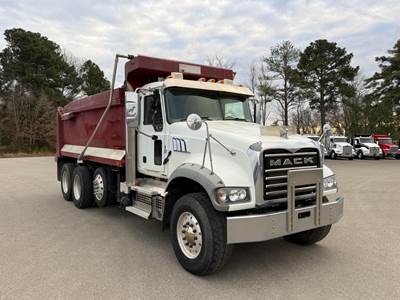 Mack Granite 64FR Tri Axle Dump Truck - MP8 455HP, Automatic, 17' Dump