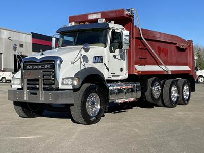 Mack Granite 64FR Tri Axle Dump Truck - MP8 455HP, Automatic, 17' Dump