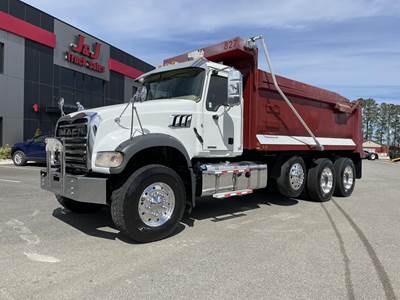 Mack Granite 64FR Tri Axle Dump Truck - MP8 455HP, Automatic, 17' Dump