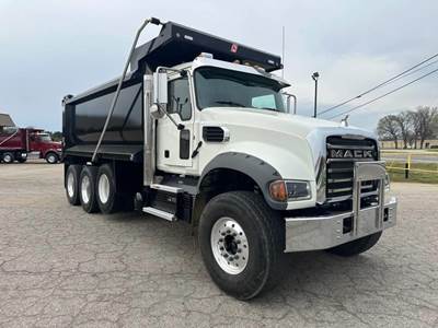 Mack Granite 64FR Tri Axle Dump Truck - MP8 455HP, 6 Speed Allison Rds Automatic, 16' Dump
