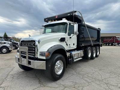 Mack Granite 64FR Tri Axle Dump Truck - 455HP, 6 Speed Allison Rds Automatic, 16' Dump