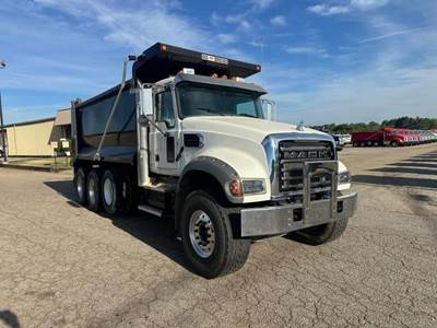 Mack Granite 64FR Tri Axle Dump Truck - MP8 455HP, 6 Speed Allison Rds Automatic, 16' Dump