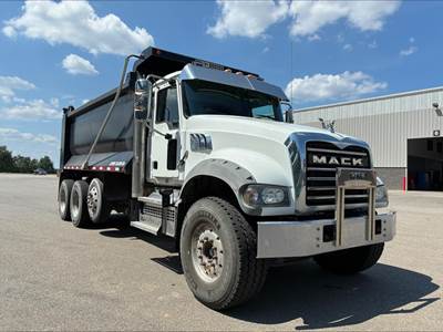 Mack Granite 64FR Tri Axle Dump Truck - MP8 455HP, 6 Speed Automatic, 17' Dump