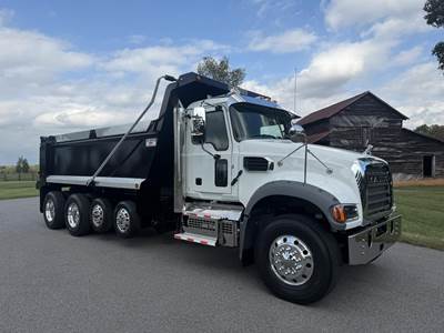 Mack Granite 64FR Quad Axle Dump Truck - 425HP, 12 Speed M Drive Automatic, 18' Dump