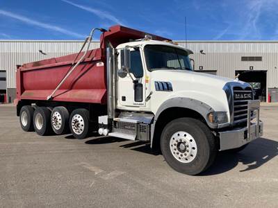 Mack Granite GU713 Quad Axle Dump Truck - MP7 425HP, 12 Speed M Drive Automatic, 19' Dump