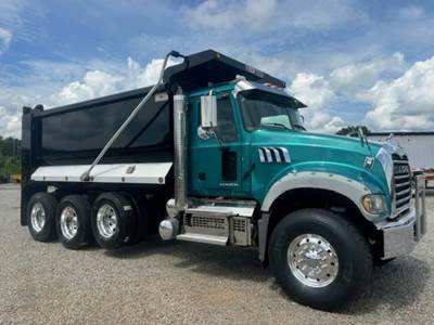 Mack Granite GU713 Tri Axle Dump Truck - MP8 455HP, 6 Speed Allison Rds Automatic, 16' Dump