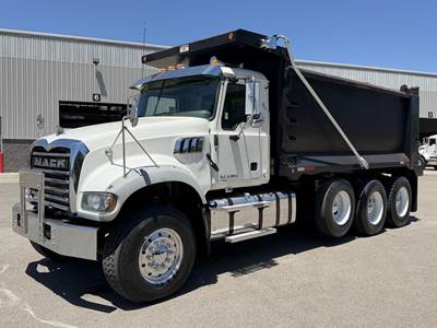 Mack Granite GU713 Tri Axle Dump Truck - MP8 425HP, 10 Speed Manual, 16' Dump