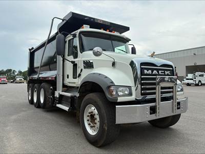 Mack Granite GU713 Tri Axle Dump Truck - MP8 455HP, Automatic, 16' Dump