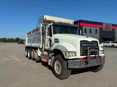 Mack Granite GU713 Quad Axle Dump Truck - MP8 415HP, 6 Speed Allison Rds Automatic, 19' Dump