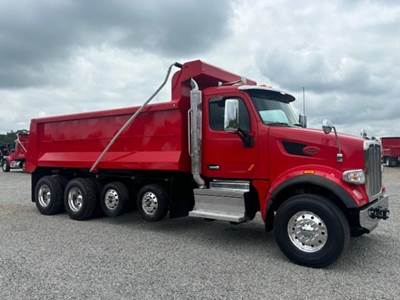 Peterbilt 567 Quad Axle Dump Truck - Paccar 455HP, 6 Speed Allison Rds Automatic, 19' Dump