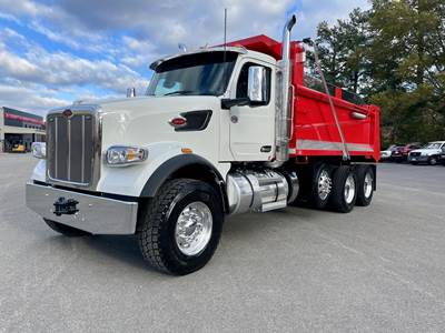 Peterbilt 567 Tri Axle Dump Truck - Cummins 525HP, 6 Speed Allison Rds Automatic, 17' Dump