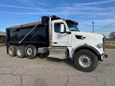 Peterbilt 567 Tri Axle Dump Truck - Cummins 525HP, 6 Speed Allison Rds Automatic, 17.5' Dump