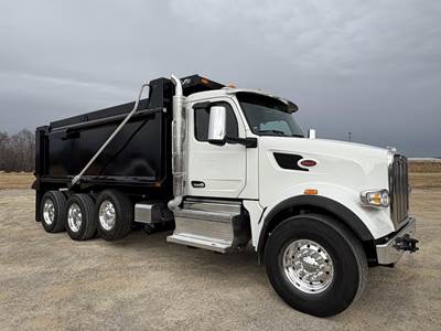 Peterbilt 567 Tri Axle Dump Truck - Cummins 525HP, 6 Speed Allison Rds Automatic, 17.5' Dump