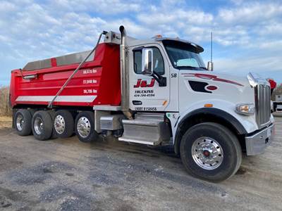 Peterbilt 567 Quad Axle Dump Truck - Paccar 455HP, 6 Speed Allison Rds Automatic, 17.5' Dump