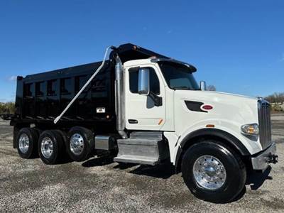 Peterbilt 567 Tri Axle Dump Truck - Cummins 485HP, 6 Speed Allison Rds Automatic, 16' Dump