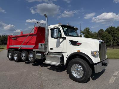 Peterbilt 567 Quad Axle Dump Truck - Cummins 525HP, 6 Speed Allison Rds Automatic, 17' Dump