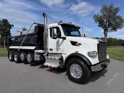Peterbilt 567 Quad Axle Dump Truck - Paccar 510HP, 18 Speed Endurant Automatic, 18' Dump