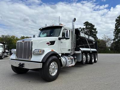 Peterbilt 567 Quad Axle Dump Truck - Paccar 510HP, 18 Speed Endurant Automatic, 18' Dump