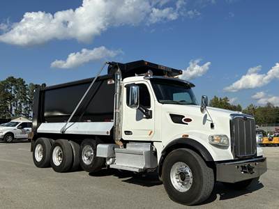Peterbilt 567 Tri Axle Dump Truck - Cummins 500HP, 6 Speed Allison Rds Automatic, 16' Dump