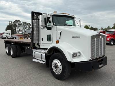 Kenworth T800 Tandem Axle 20 ft Flatbed Dump Truck - 350HP, 8Ll Manual