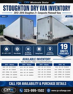 2013 Stoughton ZGPWV-53ST-S-C-AR Dry Van Trailer