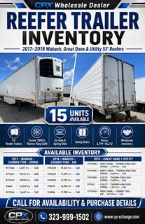 2019 UTILITY Reefer Trailer
